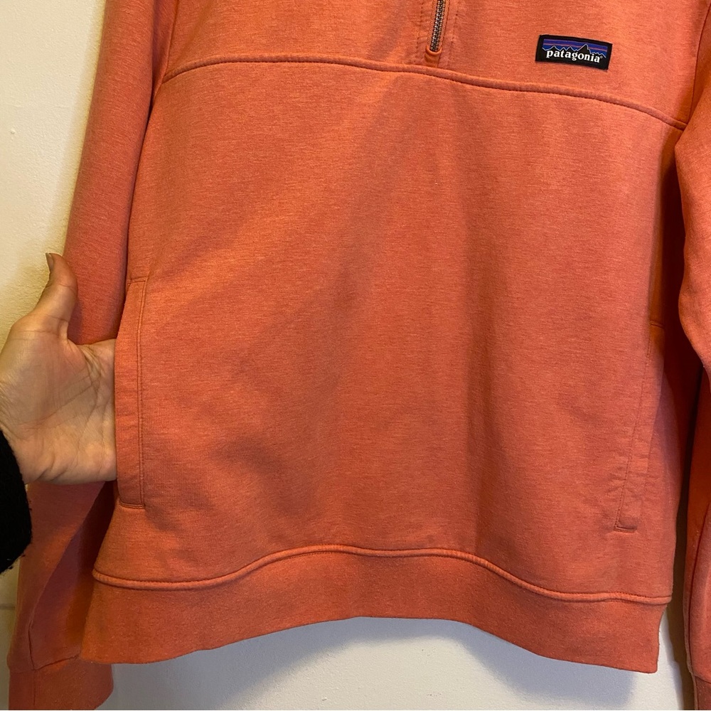 PATAGONIA Ahnya Quarter Zip Pullover in Rock Melon Orange Sz Medium 42150 - Picture 7 of 11